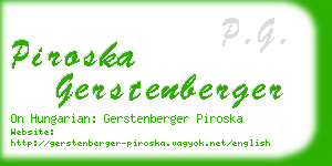 piroska gerstenberger business card